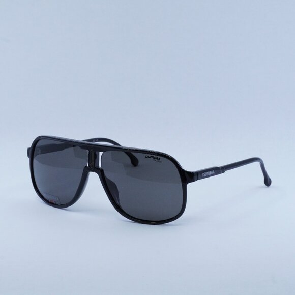 🕶️ New Carrera1047/S 0807 M9 Sunglasses - Black Frame, Grey Polarized Lenses - Picture 1 of 10